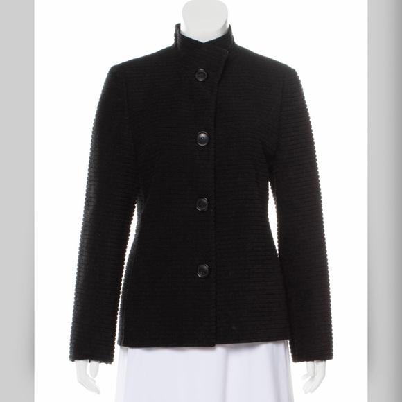 Akris Jackets & Blazers - Akris Punto Stand Collar Ribbed Jacket Gray Size 8